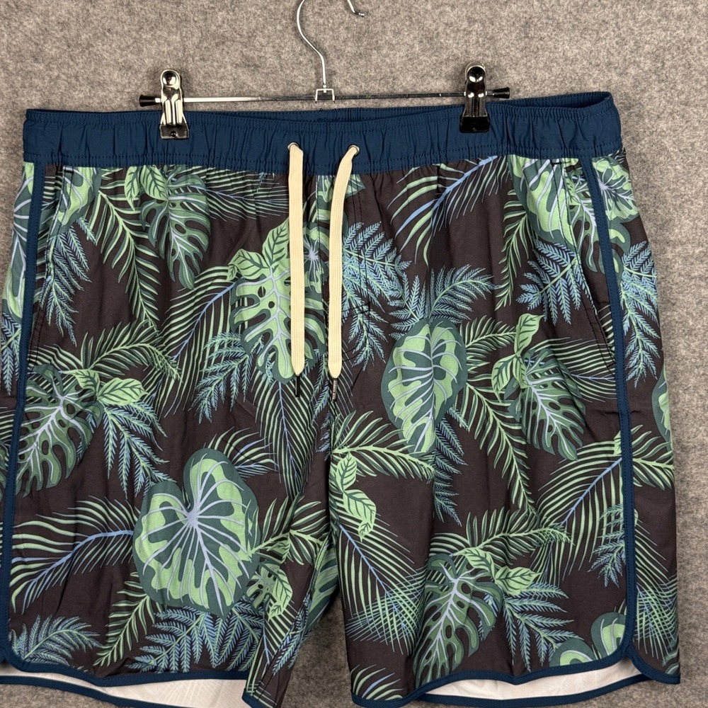 Fair Harbor Men's XXXL Swim Trunks Shorts Tropical Leaf Elastic Waist Drawstring - Picture 5 of 11